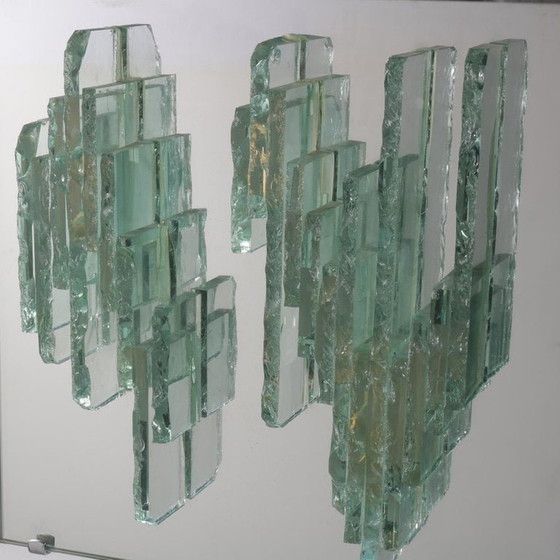 Image 1 of RAAK Sculptural Glass Wall Sconces Model C1517, Netherlands, 1960