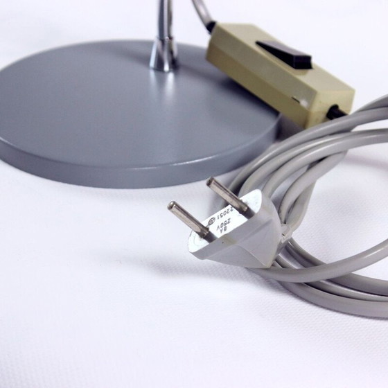 Image 1 of Vintage Table Lamp In Chrome And Gray Metal by Josef Hurka for Napako 1960s