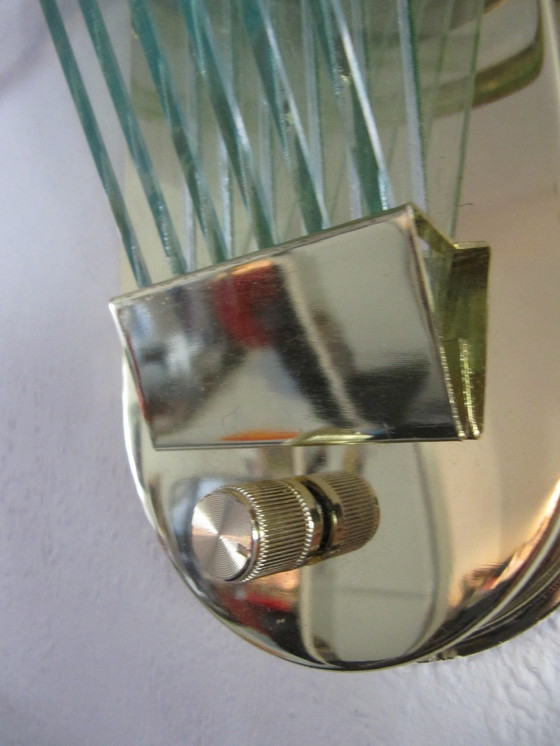 Image 1 of Wall Lamp Regency Style Italy Polished Glass Gilded Brass