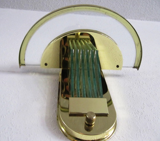 Image 1 of Wall Lamp Regency Style Italy Polished Glass Gilded Brass