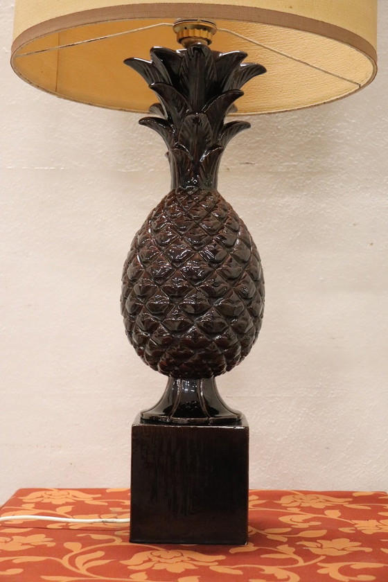 Image 1 of Pineapple Ceramic Table Lamp, 1970S