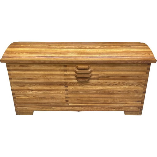 Baúl vintage de madera de olmo R25 de Pierre Chapo