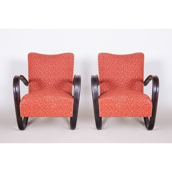 Image 1 of Pair of Art Deco vintage armchairs by Halabala for Up Závody, 1930s