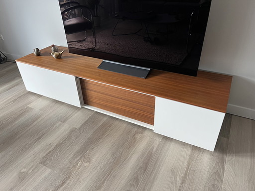 Karat Tv Furniture White With Walnut