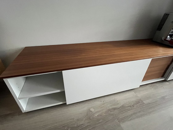 Image 1 of Karat Tv Furniture White With Walnut