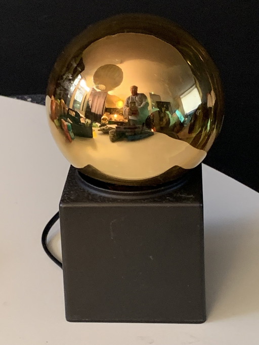 Lámpara de bola de espejo vintage Philips dorada