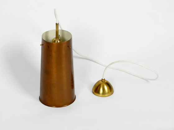 Image 1 of Beautiful Mid Century Modern pendant lamp made of copper shaped like a cone