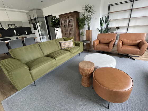 Image 1 of Montel Green 3.5 Seater Sofa