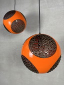 2x Massive space age globes - hanging lamps