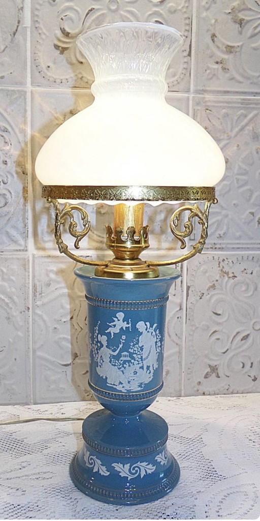 Antique Table Lamp Made In Italy Florentine