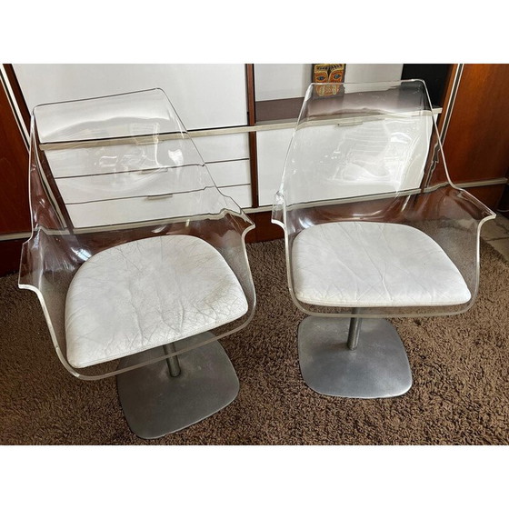 Image 1 of Pair of vintage champagne armchairs in altuglas, Germany 1960