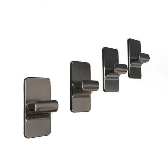 Image 1 of Set di 4 grucce vintage in plastica marrone, Italia 1960