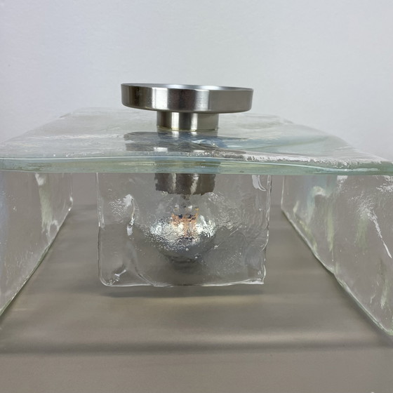Image 1 of Grande lampada da soffitto in vetro di Murano di Carlo Nason per Kalmar Lights, anni '70