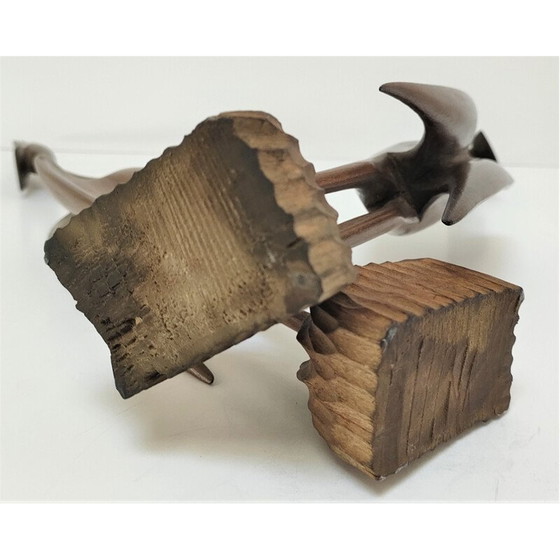 Image 1 of Coppia di uccelli in legno massello, 1970