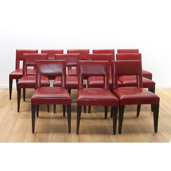 Image 1 of Set of 12 vintage Maïko chairs by Philippe Hurel