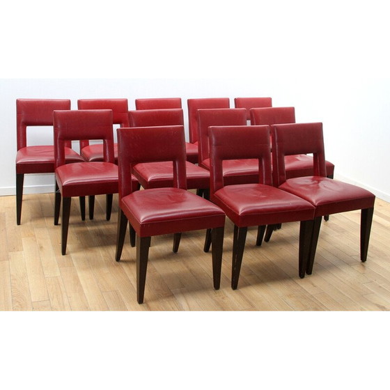 Image 1 of Set of 12 vintage Maïko chairs by Philippe Hurel