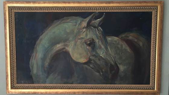 Image 1 of Adam Pete "El Caballo", Oil on canvas, Hand-signed