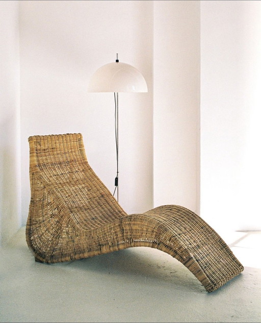 Rattan Adjustable recliner chair Whoppah