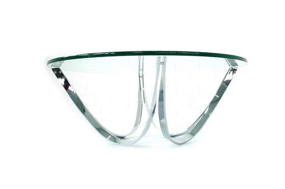 Image 1 of Werner Linder for Bacher Tables, Mod. 2075 Chrome Coffee Table, new 19mm glass plate