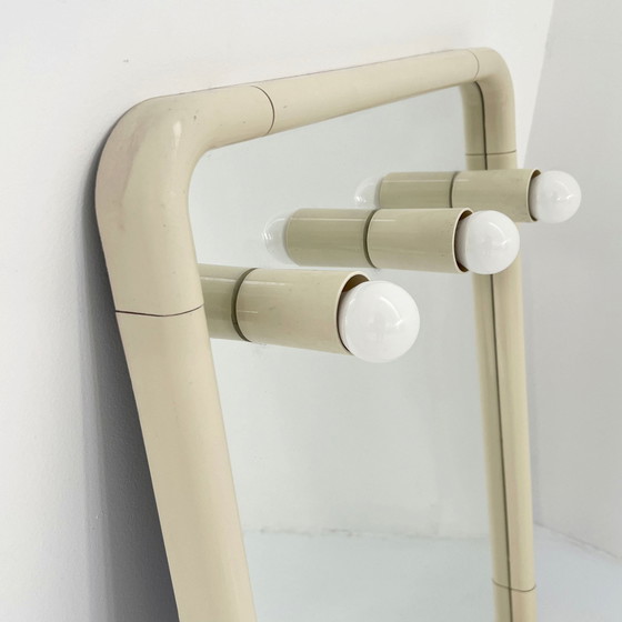 Image 1 of Cream Vanity Mirror In Plastic, 1970S