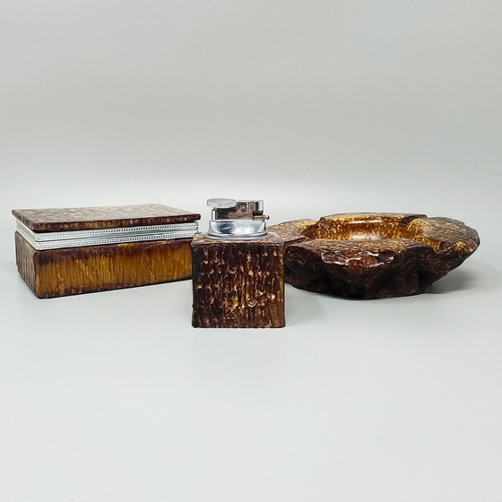 Image 1 of 1960S Stunning Alabaster Smoking Set By Romano Bianchi