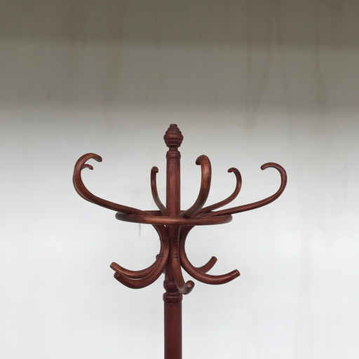 Standing Coat Stand Of Curved Wood