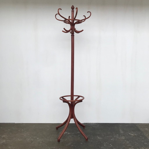 Standing Coat Stand Of Curved Wood