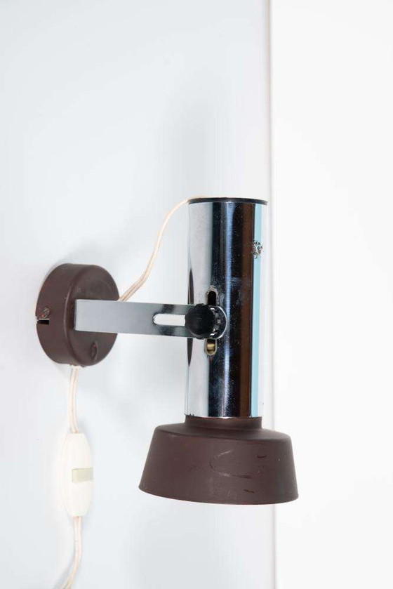 Image 1 of Faretto da parete/soffitto dal design vintage anni '60, cromato stile spaziale
