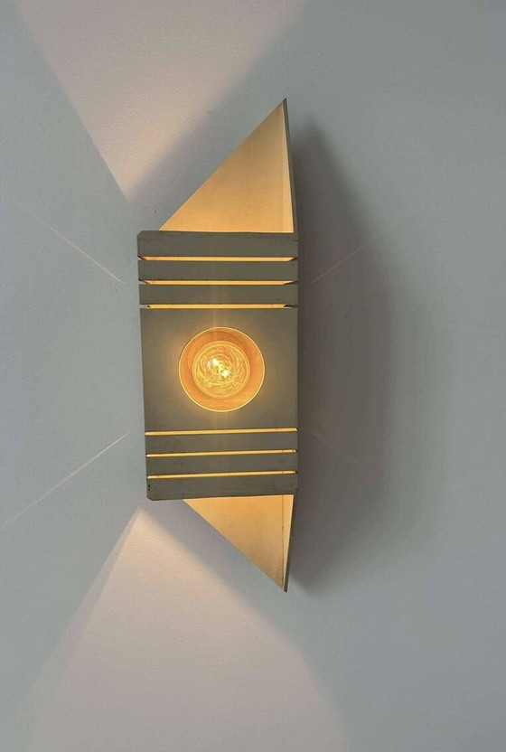 Image 1 of 2 applique in metallo laccato bianco - Francia 1970