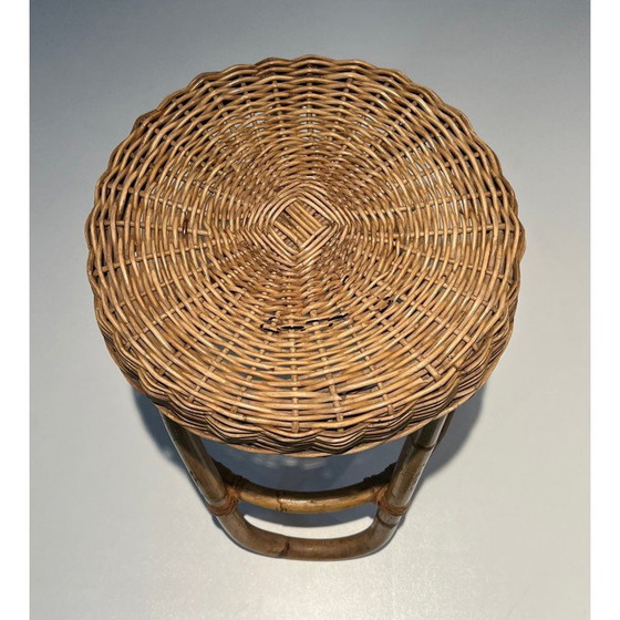 Image 1 of Vintage rattan stool