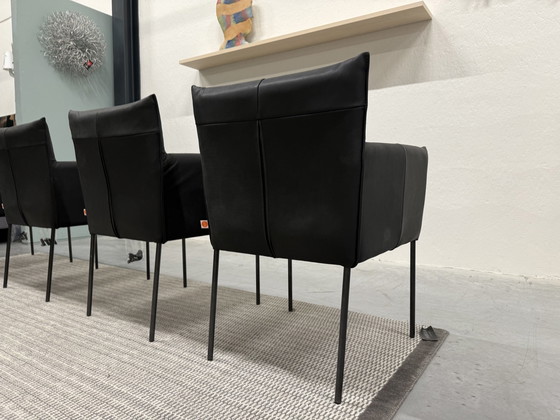 Image 1 of 4 Jess Design Forward Dining Chair Black Leather