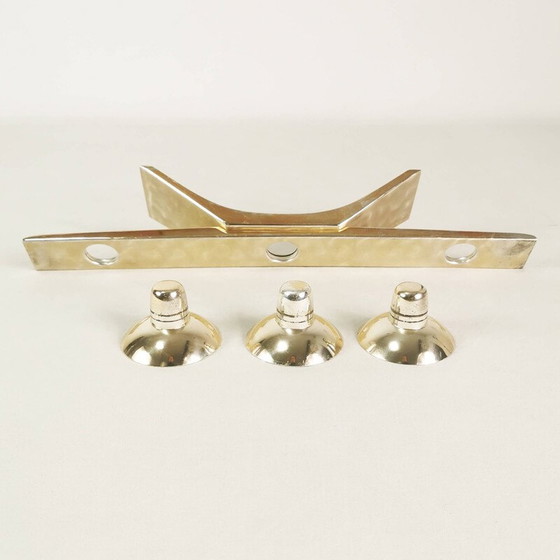 Image 1 of Vintage silver-plated metal candlestick by Kurt Radke for Wmf, Germany 1960