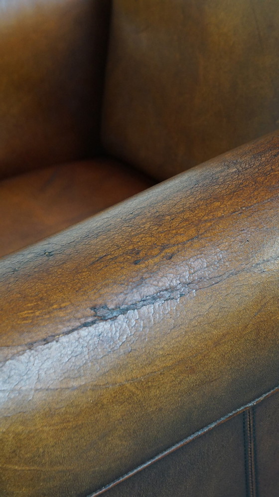 Image 1 of Large Sheep Leather Design Armchair