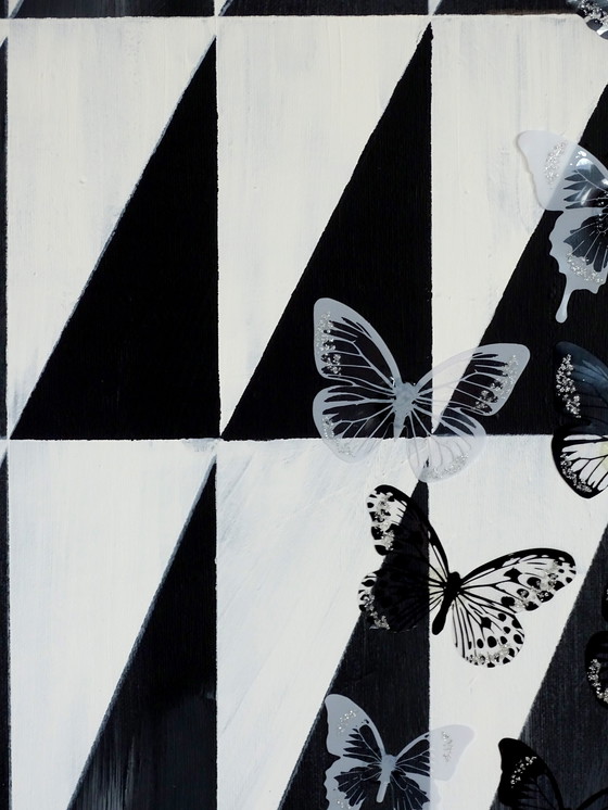 Image 1 of Cb. Black & White Butterflies