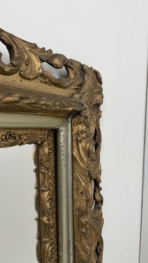 Image 1 of Miroir rococo cadre or antique