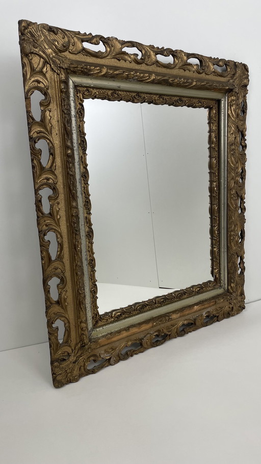 Miroir rococo cadre or antique