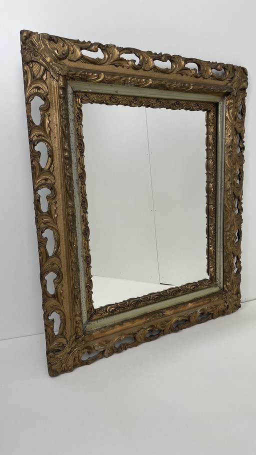 Miroir rococo cadre or antique