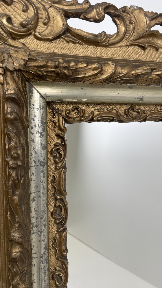 Image 1 of Miroir rococo cadre or antique