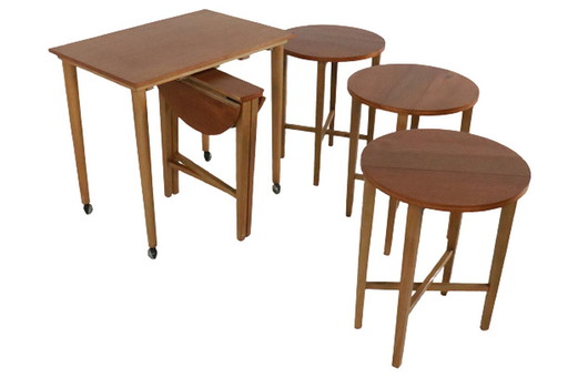 5x Paul Hundevad Nesting tables