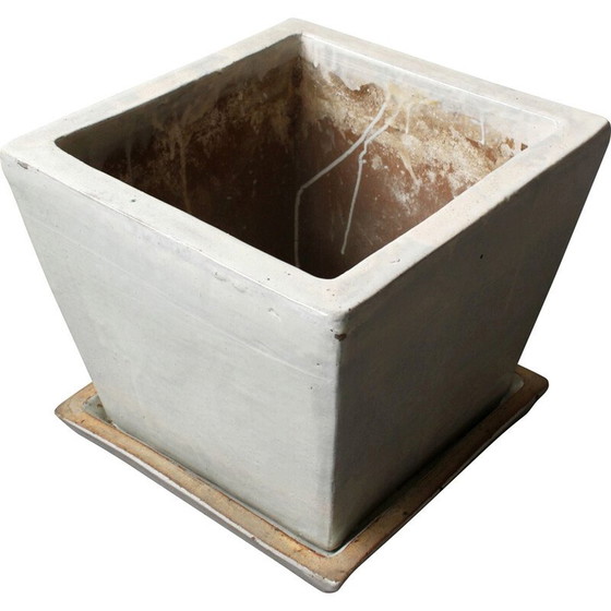 Image 1 of Fioriera vintage in terracotta smaltata