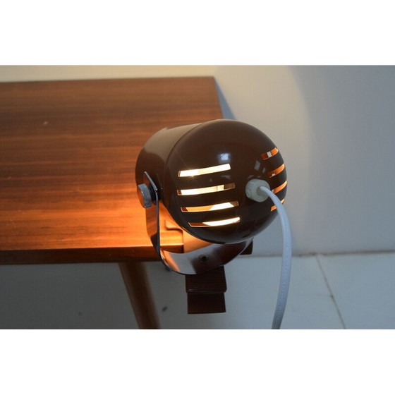 Image 1 of Lampada da tavolo vintage orientabile in metallo laccato cromato, Cecoslovacchia 1970