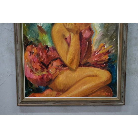 Image 1 of Vintage Danish Nude painting by Bent Lauridsen, 1960s