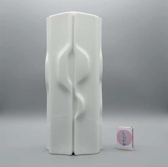 Image 1 of Fürstenberg Porcelain Op-Art Vase Klaus Henning H33cm 70s Mid-Century Modern WGP