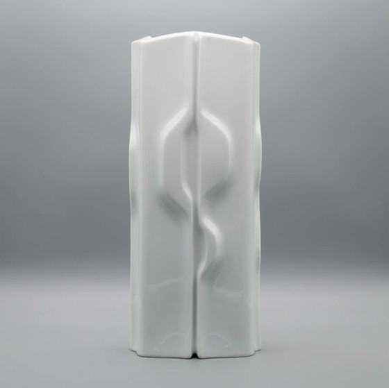 Image 1 of Fürstenberg Porcelain Op-Art Vase Klaus Henning H33cm 70s Mid-Century Modern WGP