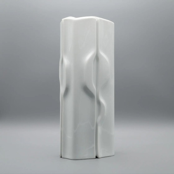 Image 1 of Fürstenberg Porcelain Op-Art Vase Klaus Henning H33cm 70s Mid-Century Modern WGP