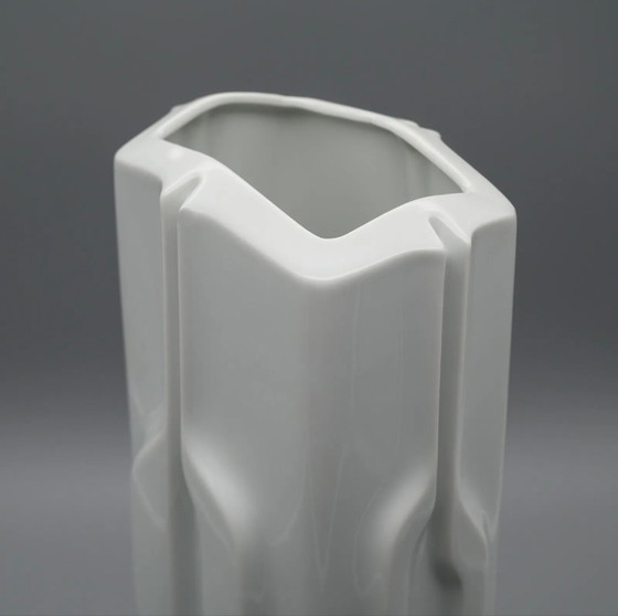 Image 1 of Fürstenberg Porcelain Op-Art Vase Klaus Henning H33cm 70s Mid-Century Modern WGP