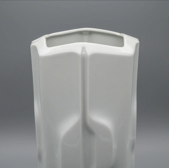 Image 1 of Fürstenberg Porcelain Op-Art Vase Klaus Henning H33cm 70s Mid-Century Modern WGP