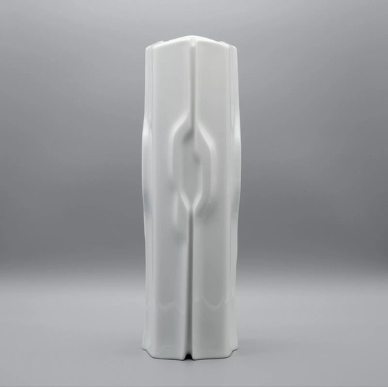 Image 1 of Fürstenberg Porcelain Op-Art Vase Klaus Henning H33cm 70s Mid-Century Modern WGP