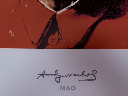Andy Warhol: "Mao - Yellow." Signed In the Plate.