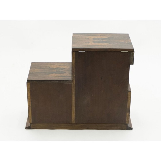 Image 1 of Mobiletto vintage Art Déco in palissandro e ottone, stile modernista, anni '40